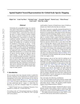 Spatial Implicit Neural Representations for Global-Scale Species Mapping
