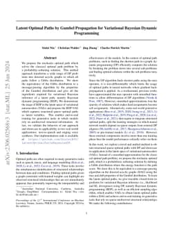 Latent Optimal Paths by Gumbel Propagation for Variational Bayesian
  Dynamic Programming