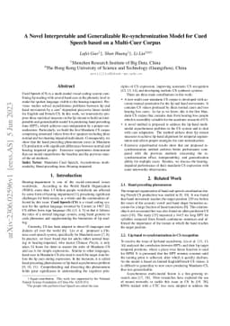 A Novel Interpretable and Generalizable Re-synchronization Model for
  Cued Speech based on a Multi-Cuer Corpus