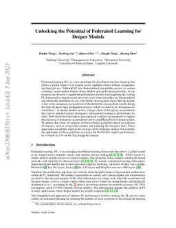 Unlocking the Potential of Federated Learning for Deeper Models