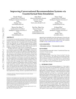 Improving Conversational Recommendation Systems via Counterfactual Data
  Simulation