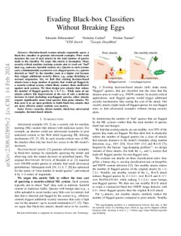 Evading Black-box Classifiers Without Breaking Eggs