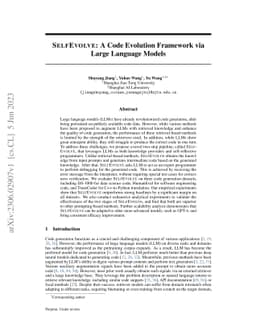 SelfEvolve: A Code Evolution Framework via Large Language Models