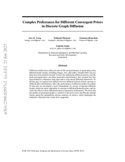 Complex Preferences for Different Convergent Priors in Discrete Graph
  Diffusion