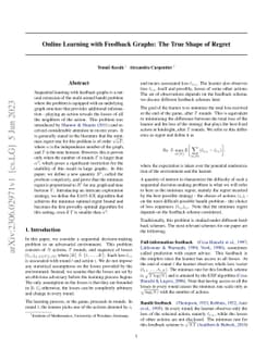 Online Learning with Feedback Graphs: The True Shape of Regret