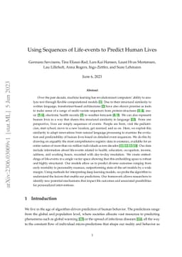 Using Sequences of Life-events to Predict Human Lives