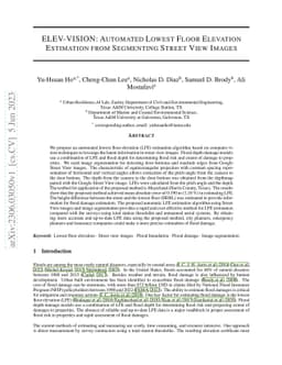 ELEV-VISION: Automated Lowest Floor Elevation Estimation from Segmenting
  Street View Images