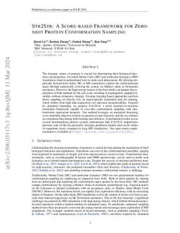 Str2Str: A Score-based Framework for Zero-shot Protein Conformation
  Sampling