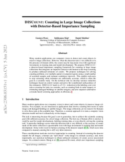 DISCount: Counting in Large Image Collections with Detector-Based
  Importance Sampling