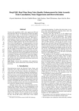 DeepVQE: Real Time Deep Voice Quality Enhancement for Joint Acoustic
  Echo Cancellation, Noise Suppression and Dereverberation