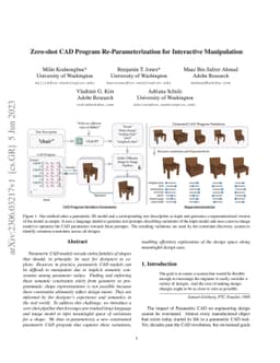 Zero-shot CAD Program Re-Parameterization for Interactive Manipulation