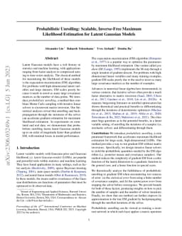 Probabilistic Unrolling: Scalable, Inverse-Free Maximum Likelihood
  Estimation for Latent Gaussian Models