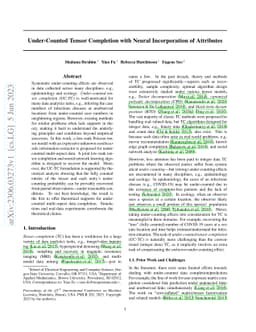 Under-Counted Tensor Completion with Neural Incorporation of Attributes