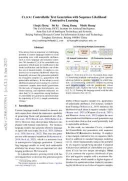 Click: Controllable Text Generation with Sequence Likelihood Contrastive
  Learning