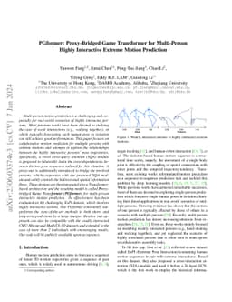 PGformer: Proxy-Bridged Game Transformer for Multi-Person Highly
  Interactive Extreme Motion Prediction