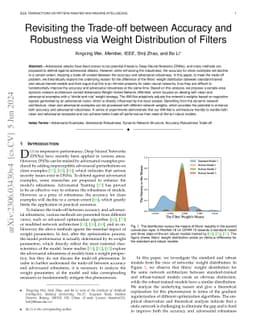 Revisiting the Trade-off between Accuracy and Robustness via Weight
  Distribution of Filters
