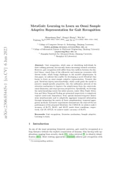 MetaGait: Learning to Learn an Omni Sample Adaptive Representation for
  Gait Recognition