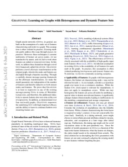 GRAFENNE: Learning on Graphs with Heterogeneous and Dynamic Feature Sets