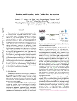 Looking and Listening: Audio Guided Text Recognition
