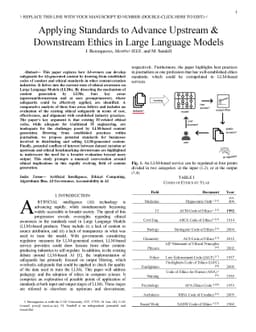 Applying Standards to Advance Upstream & Downstream Ethics in Large
  Language Models