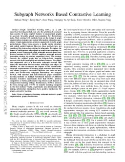 Subgraph Networks Based Contrastive Learning