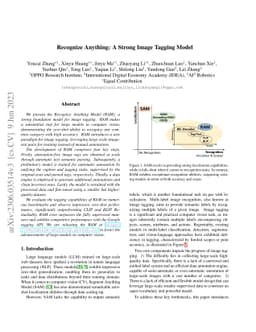 Recognize Anything: A Strong Image Tagging Model