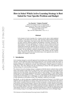 How to Select Which Active Learning Strategy is Best Suited for Your
  Specific Problem and Budget