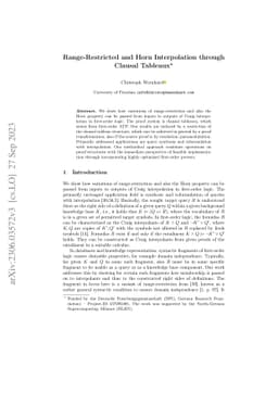 Range-Restricted Interpolation through Clausal Tableaux