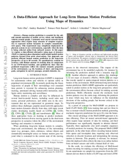 A Data-Efficient Approach for Long-Term Human Motion Prediction Using
  Maps of Dynamics