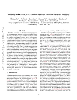 FaaSwap: SLO-Aware, GPU-Efficient Serverless Inference via Model
  Swapping