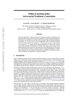 Online Learning under Adversarial Nonlinear Constraints