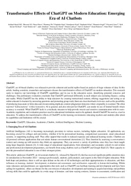 Transformative Effects of ChatGPT on Modern Education: Emerging Era of
  AI Chatbots