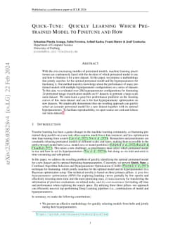 Quick-Tune: Quickly Learning Which Pretrained Model to Finetune and How