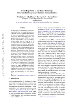 From Key Points to Key Point Hierarchy: Structured and Expressive
  Opinion Summarization