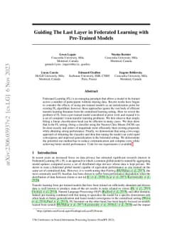 Guiding The Last Layer in Federated Learning with Pre-Trained Models