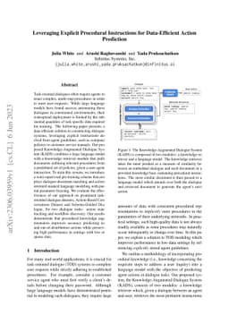 Leveraging Explicit Procedural Instructions for Data-Efficient Action
  Prediction