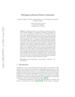 Phylogeny-informed fitness estimation