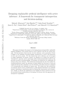 Designing explainable artificial intelligence with active inference: A
  framework for transparent introspection and decision-making