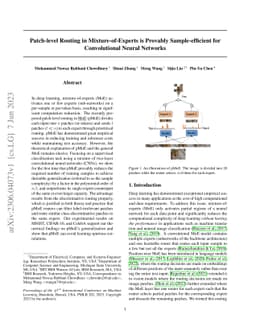 Patch-level Routing in Mixture-of-Experts is Provably Sample-efficient
  for Convolutional Neural Networks