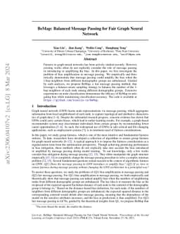 BeMap: Balanced Message Passing for Fair Graph Neural Network