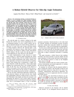 A Robust Hybrid Observer for Side-slip Angle Estimation