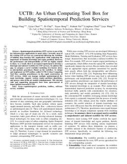 UCTB: An Urban Computing Tool Box for Building Spatiotemporal Prediction
  Services