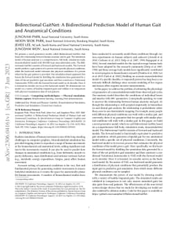 Bidirectional GaitNet: A Bidirectional Prediction Model of Human Gait
  and Anatomical Conditions