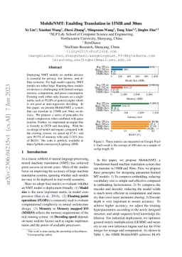 MobileNMT: Enabling Translation in 15MB and 30ms