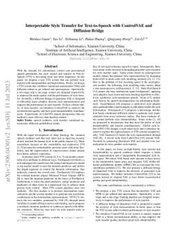Interpretable Style Transfer for Text-to-Speech with ControlVAE and
  Diffusion Bridge