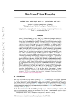 Fine-Grained Visual Prompting