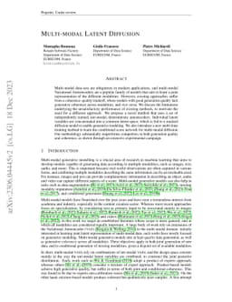 Multi-modal Latent Diffusion