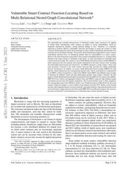 Vulnerable Smart Contract Function Locating Based on Multi-Relational
  Nested Graph Convolutional Network