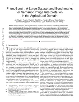 PhenoBench -- A Large Dataset and Benchmarks for Semantic Image
  Interpretation in the Agricultural Domain
