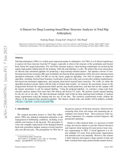 A Dataset for Deep Learning-based Bone Structure Analyses in Total Hip
  Arthroplasty